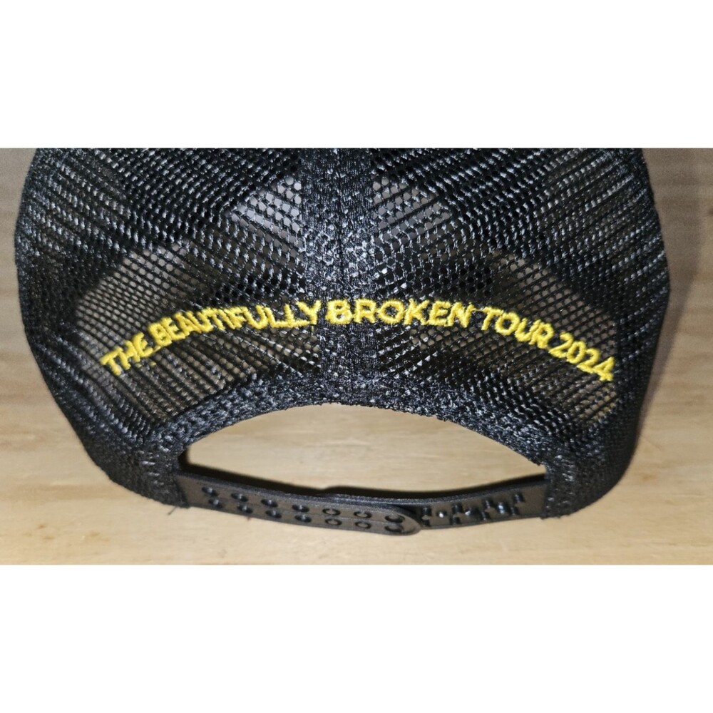 Jelly Roll Goodnight Nashville Tour 2024 Beautifully Broken Black Mesh Hat Otto - Picture 5 of 8